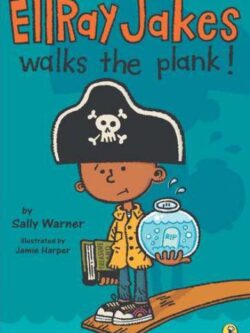 Ellray Jakes walks the plank black boy with pirate hat standing on a wooden plank